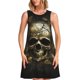 thumbnail image 1 of Disketp Vintage Gold Leaf Skull para Vestido sin Mangas para Mujeres, Vestidos de Verano para Mujeres, Casual y Holgado para la Playa, 1 of 7
