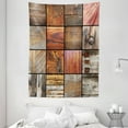 thumbnail image 1 of Antique Decor Wall Hanging Tapestry, Collection of Different Wooden Architecture Elements Timber Door Key Materials Boho, Bedroom Living Room Dorm Accessories, 60 X 80 Inches, by Ambesonne, 1 of 1