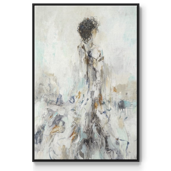 Romantic Reflection II Framed Premium Gallery Wrapped Canvas - Ready to Hang - 17 x 25 - Black Floating Frame