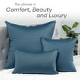 thumbnail image 5 of 26 x 26" Throw Pillowcase (Cover Only) - 85/15 Nylon, Spandex - Luxurious, Silky, Stretchy & Soft - 1Pcs Solid Color - A Perfect Choice for Couch Chairs Sofa Bed Adult or Kids Bedroom, Dark Slate Grey, 5 of 7