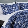 thumbnail image 3 of Chezmoi Collection Soft Microfiber Printed Military Camo Bedding Set, 2-Piece Blue Gray Camouflage Comforter Set, Twin Size, 3 of 9