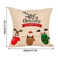 thumbnail image 3 of Hwkond Decorative Pillow Cover Santa Claus Linen Christmas Pillowcase Sofa Car Cushion Cover Home Decor on Clearance, 3 of 5