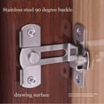 thumbnail image 4 of Pestillo de seguridad para puerta de privacidad, cerradura de puerta de granero con giro de 90 grados para varios tipos de habitaciones, cerradura giratoria de instalación ajustable de acero, 4 of 4