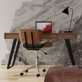 thumbnail image 6 of Lowry 54 inch Wide Solid Wood Modern Industrial Desk in Walnut, 6 of 15