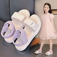 thumbnail image 3 of Zapatos para niñas, suela blanda para niñas, estudiantes, bebés, princesas, sandalias deportivas grandes de verano con velcro para niños, 3 of 6