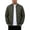 Army Green, variant on Mens Bomber Jackets Diamond Quilted Fall Winter Rib Varsity Lightweight Coat Fleece Lined Warm Padded OutwearNavy S
