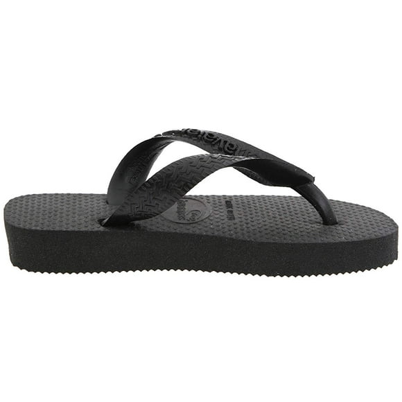 Havaianas Baby Girls Top Flip Flop Sandal, Black, 3-4 Infant
