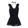 thumbnail image 4 of adviicd One Piece Bathing Suit V Neck One Piece Swimsuits with Ruching Bathing Suits Tummy Control Beach Swimwear for Women Black,One Size, 4 of 5