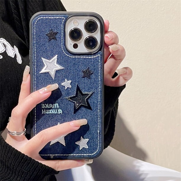 Funda de teléfono bordada con flores, carcasa suave a prueba de golpes para iPhone 14, 13, 12, 11 Pro, XS, Max, X, XR, corazón de amor, Y2k