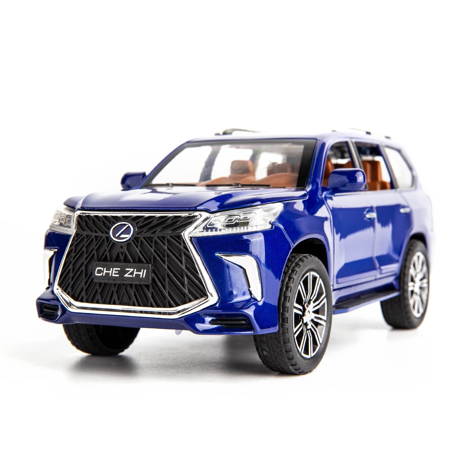 1/24 Lexus 570 OffRoad Luxury SUV Model Car, Zinc Alloy Pull Back Large Toy Car with Sound and