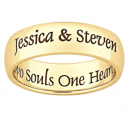 Personalized My Beloved Gold IP Plate Stainless Steel Message Band