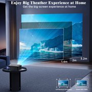 Projector with WiFi and Bluetooth, 2024 Upgrade Outdoor & Camping Projector, Mini Movie Projector Supports 1080P, Wireless & Wired Portable Projector for Home Entertainment & Camping Nights