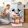 thumbnail image 5 of Yayeee Freestanding Laundry Hamper with Handle Collapsible Large Storage Basket for Clothes, Watercolor Jam, 5 of 7