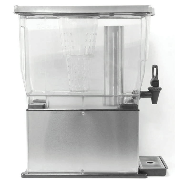 Service Ideas CBDT3SS Cold Beverage Dispenser, Rectangular, 3 Gallon,  Silver 