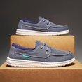 thumbnail image 2 of New Summer  Casual Loafers for Men Men'S Low-Top Slip-On Canvas Shoes,, 2 of 9