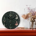 thumbnail image 2 of Yayeee 10" Wall Clock Battery Operated Quartz Round Silent Non-Ticking Home Decor, Green Christmas Trees, 2 of 6