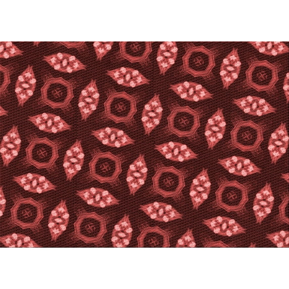 Ahgly Company Machine Washable Indoor Rectangle Transitional Grapefruit Red Area Rugs, 2' x 5'