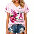 thumbnail image 2 of Mfakffe Breast Cancer Shirts for Women October Breast Cancer Awareness V Neck Short Sleeve Tee for Breast Cancer Support & Daily Casual Wear, 2 of 4