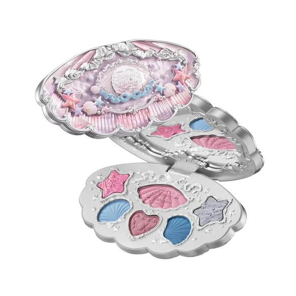 Paleta de maquillaje Flower Knows Shell's Jewel de 6 colores con 4 colores mate+2 brillantes