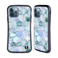 thumbnail image 1 of Micklyn Le Feuvre Marble Patterns Ice Blue And Jade Stone And Hexagon Tiles Hybrid Case Compatible with Apple iPhone 12 / iPhone 12 Pro, 1 of 7