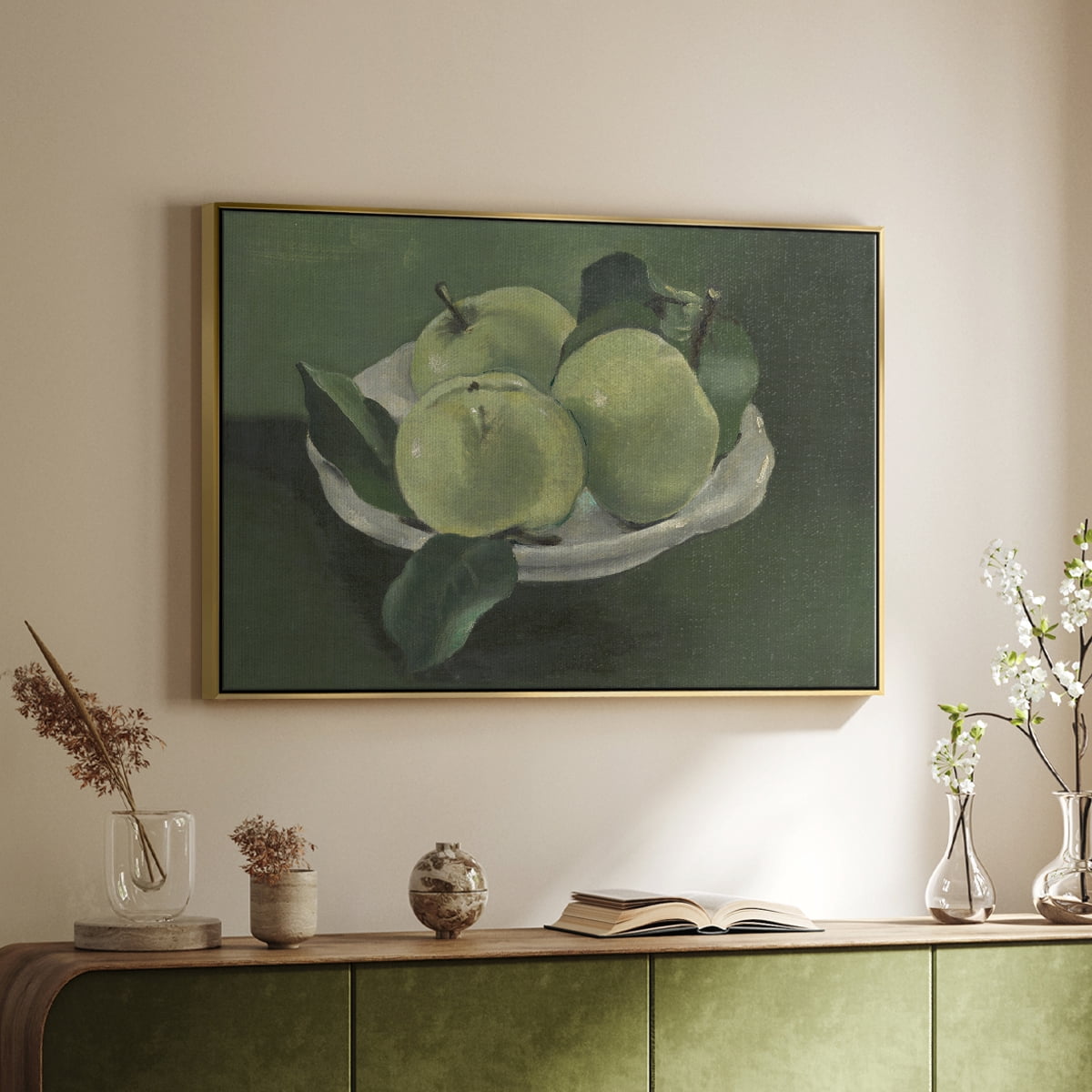 Vintage Botanical Print-LXXXVII By Wexford Home Framed in Gold Wood Gallery Wrapped Canvas 27 in. x 41 in.