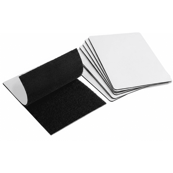 8 Sets 4×6 Inch Heavy Duty Hook and Loop Tape – Strong Back Adhesive Fastener | No Drilling/Screws Needed, Black Fastener Strips for Home, Office, Indoor & Outdoor Organization (Black, 4" x 6")