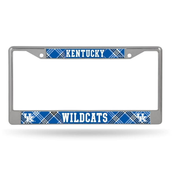 Kentucky NCAA - 12" x 6" Standard Size - Chrome Metal License Plate Frame