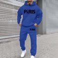 thumbnail image 5 of Men'S Tracksuits 2 Piece Set Letter Print Casual Hoodies Sweatshirt And Joggers Sweatpants Set Loose Street Fall Pullover Suit Sets Winter Clothes Outfits, 5 of 5