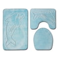 thumbnail image 1 of fastboy Soft Touch Bathroom Set Durable Rug And Toilet Mat For Comfortable Home Easy To Clean And Maintain PJ210908-A010 50*80cm 1Set, 1 of 6