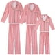thumbnail image 1 of Conjuntos de pijamas a juego para la familia INSPIRE CHIC de Navidad, con rayas, cuello de muesca, botones, manga larga y pantalones con bolsillo ["Niños y Niñas"] S a rayas, 1 of 5