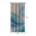 thumbnail image 5 of Blue Marble Gold Wave Pattern Shower Curtain 36"x72" ,Bathroom Decorative Shower Curtains Set with 12 Hooks,Modern Waterproof Washable Shower Curtain, 5 of 6