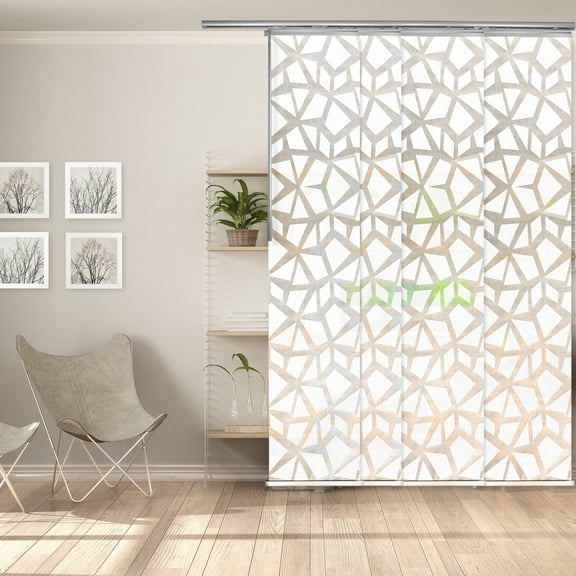 Domovina 4 Panel Track Vertical Blinds, Adjustable 48-88"W x 116"H - Splinter