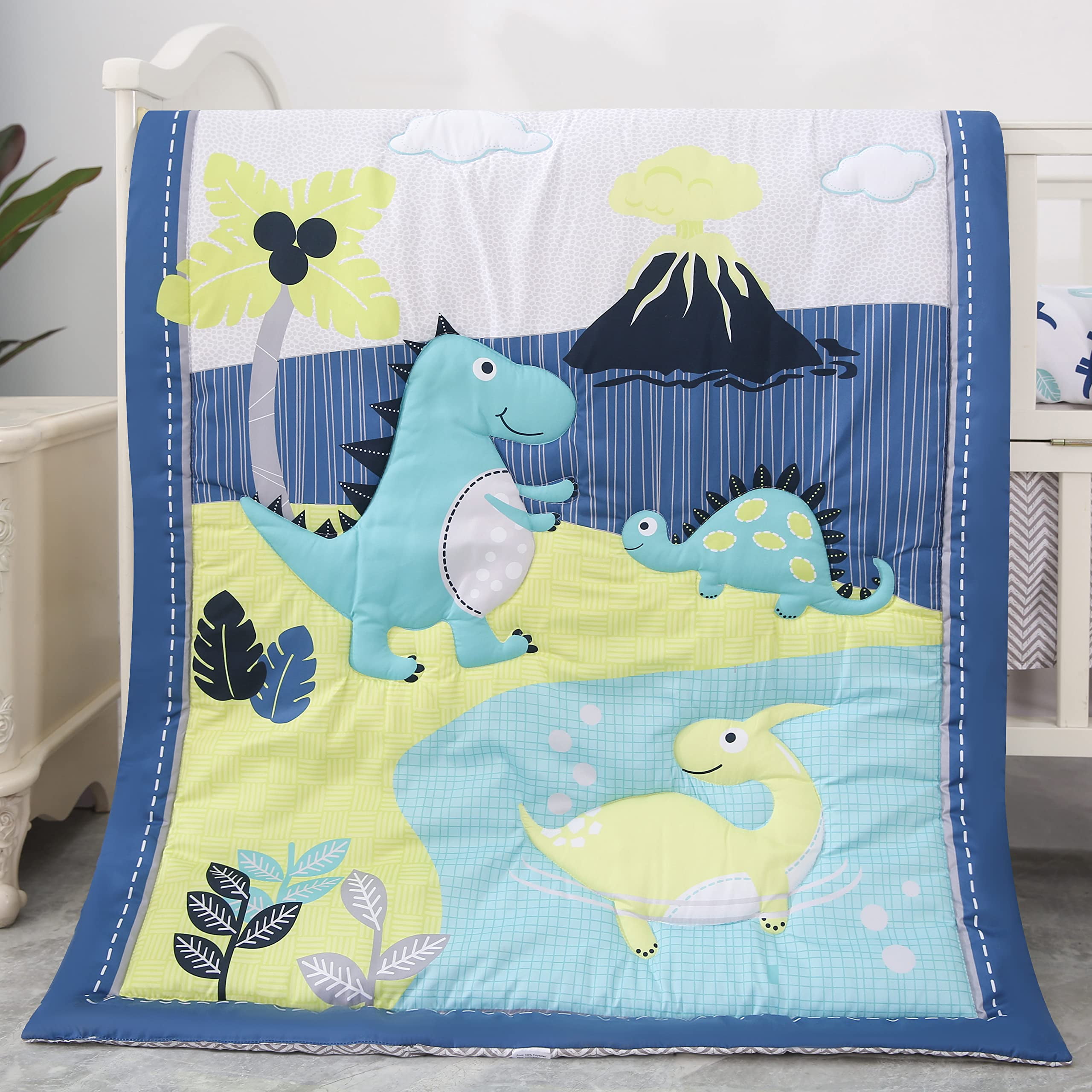 Baby boy dinosaur crib clearance bedding