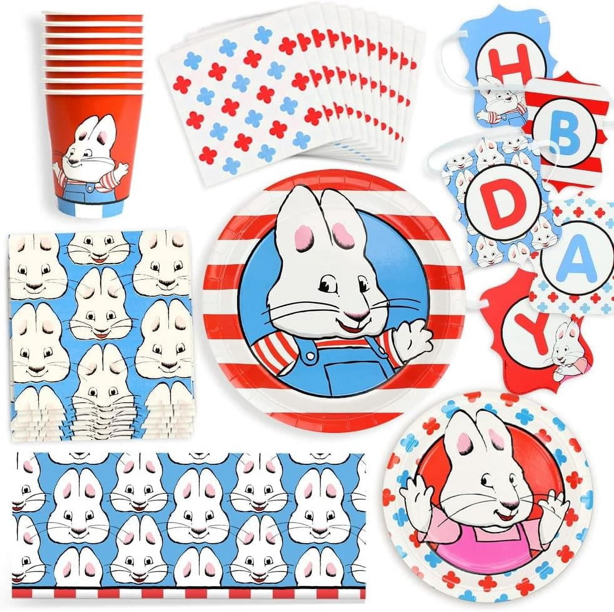 Max and Ruby Birthday Party Supplies Pack | 66 Pieces | Serves 8 Guests
