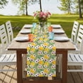 thumbnail image 4 of Table Runners 70 Inches Long Dress Scarves, Summer Lemon Farmhouse Coffee/Dining/Kitchen Table Decor, Holiday Table Runner, Watercolor Flowers Fruits Leaf Green 13x70 Inch, 4 of 9
