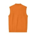 thumbnail image 5 of Resicozy Men's Knit Sweater Vest Solid Color V-Neck Button Down Sleeveless Cardigan Vest Saffron 5XL, 5 of 7