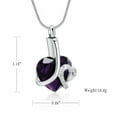 thumbnail image 2 of Birthstone Small Heart Urn Necklaces for Ashes Crystal Heart Cremation Jewelry Memorial Pendant Urn Necklace, 2 of 7