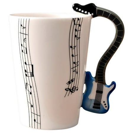 

Baofu Musician s Coffee Mugs - 10 Creative Designs Guitar Mug Electric Guitar Heartbea for Home