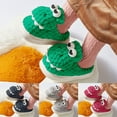 thumbnail image 6 of Otqutp Kids Dinosaur Slippers Boys Girls Soft Plush House Slippers Cute Animal Winter Comfy Warm Fuzzy Non-Slip Indoor Shoes, 6 of 6