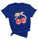 thumbnail image 1 of Blusas de Manga Corta para las Mujeres Divertida Impresión Cuello Redondo Camiseta Vintage, Blusas de Primavera para las Mujeres, 1 of 9