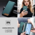 thumbnail image 2 of Funda Tipo Cartera de Cuero Sintético para Google Pixel 10A Bloqueo RFID, con Ranuras para Tarjetas y Bolsillo para Efectivo, Cierre Magnético Fuerte Verde, 2 of 6