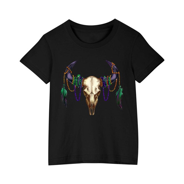 RXIRUCGD 2025 Vêtements d'Été pour Enfants T-shirt Imprimé Mode Mignon Col Rond Manches Courtes