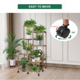 thumbnail image 4 of Support de Plantes en Bois à 6 Niveaux avec Roues, Étagère à Plantes pour Intérieur Extérieur, 4 of 7