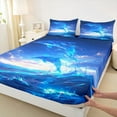 thumbnail image 3 of Feelyou Dreamy Dolphin Teens Full Size Sheets, Cartoon Cute Sealife Bed Sheets, Ocean Animal Theme Sheet Sets, Super Cozy Room Decor, 4 Pieces, 3 of 7