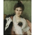 thumbnail image 2 of Thérèse Schwartze 15x18 Gold Ornate Wood Frame and Double Matted Museum Art Print Titled - Amelia Eliza Van Leeuwen (1862-1923) (1900), 2 of 4