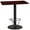 Mahogany, variant on Flash Furniture 24'' x 42'' Rectangular Black Laminate Table Top with 24'' Round Bar Height Table Base and Foot Ring