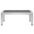 thumbnail image 3 of Ergode Shore Outdoor Patio Aluminum Coffee Table - Silver Gray, 3 of 4