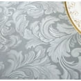 thumbnail image 4 of Tektrum 70 X 70 inch 70"X70" Square Damask Jacquard Tablecloth Table Cover - Waterproof/Spill Proof/Stain Resistant/Wrinkle Free/Heavy Duty- Great for Banquet, Parties, Dinner, Wedding (Silver Gray), 4 of 7