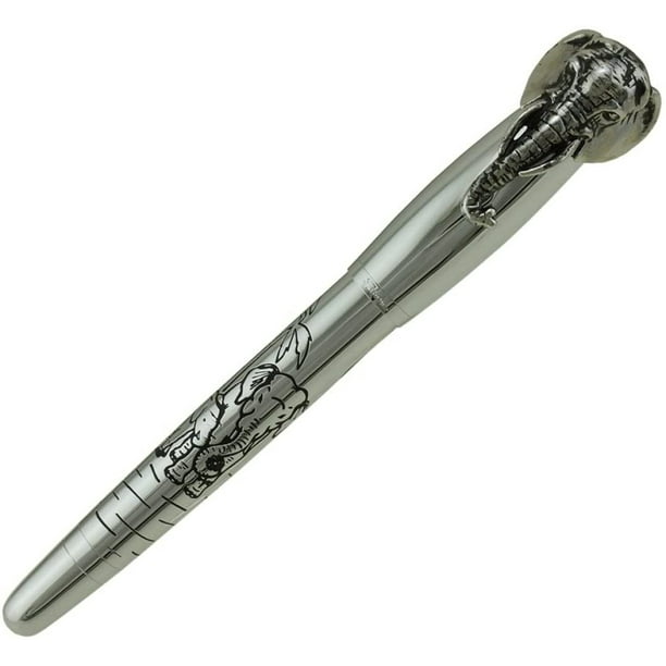 naar voren gebracht Meenemen leeftijd Fuliwen Silver Elephant Fountain Pen, Classic Design Calligraphy Pen,  Medium NibBusiness Pen with Ink Refill Converter" - Walmart.com