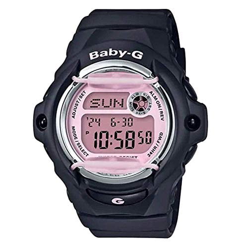 Casio Bg169m 1 Women s Baby G Digital Dial Black Resin Strap Watch Pink